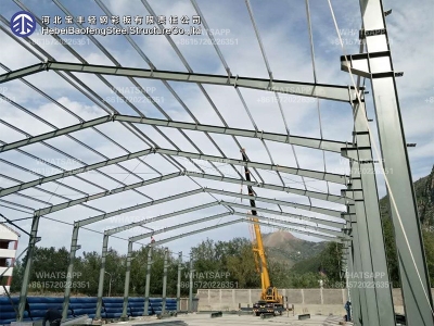 construction steel material warehouse