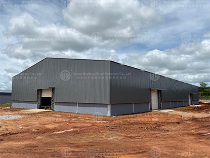 Zimbabwe 1800 SQM Steel Structure Warehouse