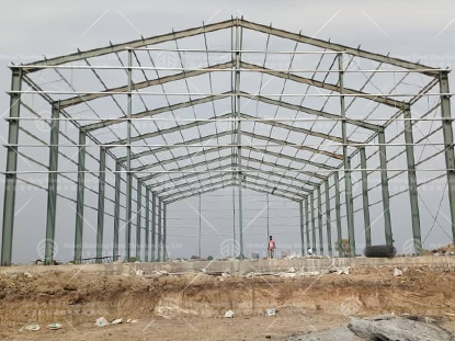 Steel structure workshop build in South Sudan